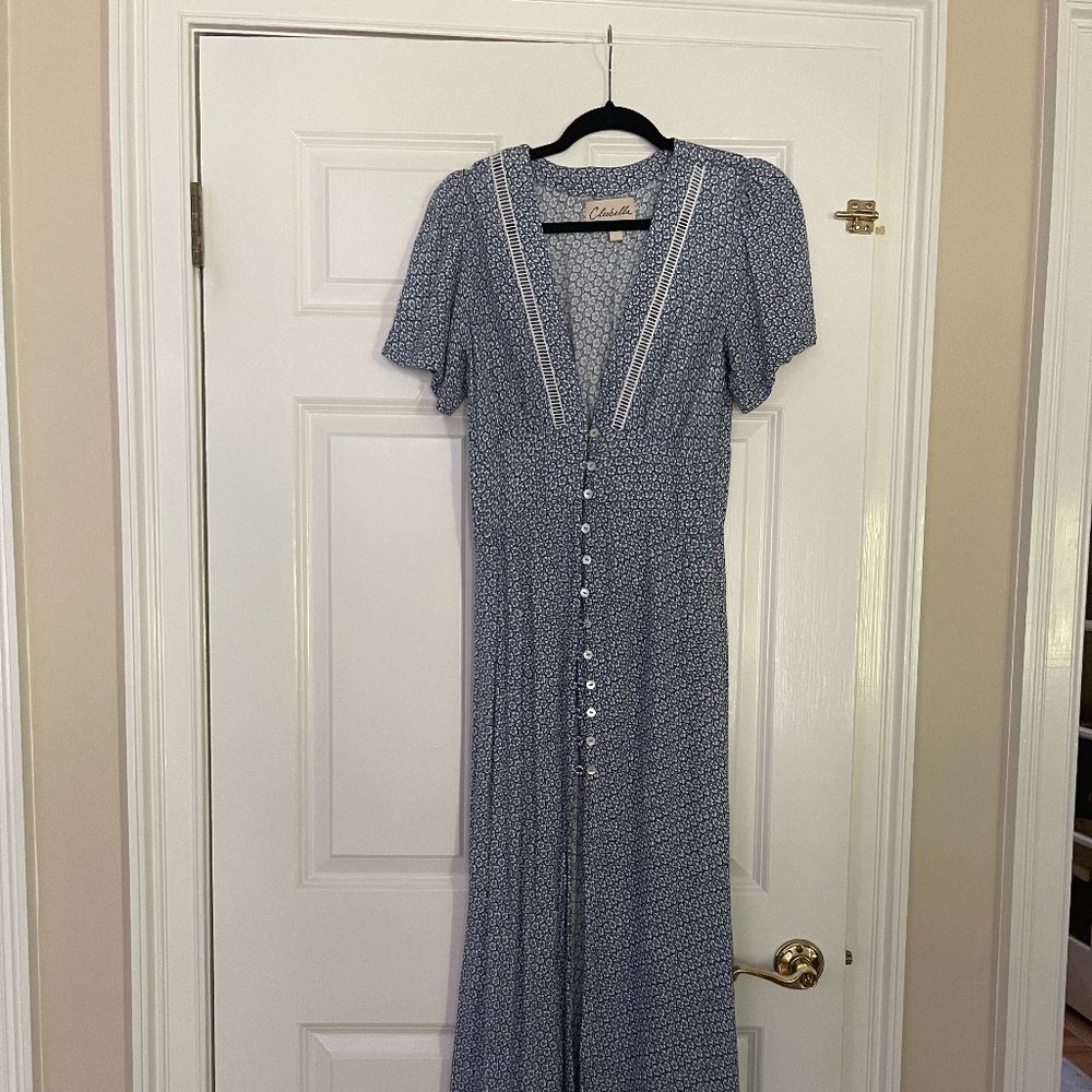CLEOBELLA Maxi Flowy Blue Dress - Small